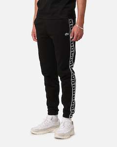 Lacoste Tape Brushed Fleece Track Pants Black