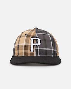 Clothing: New Era Pittsburgh Pirates 'Multi Panel Plaid' 9FIFTY High Crown Strapback Plaid