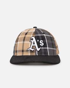 New Era Oakland Athletics 'Multi Panel Plaid' 9FIFTY High Crown Strapback Plaid