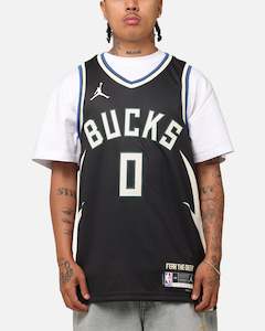 Nike Damian Lillard Milwaukee Bucks #0 Icon Edition 2022/23 Nike Dri-Fit NBA Swi…