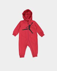 Clothing: Jordan Infant Jumpman HBR Hooded Onesie Gym Red