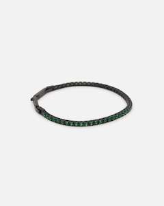 Clothing: Guess Mainline Green Tennis Logo Bracelet Multi