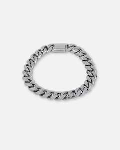 Saint Morta 10mm Cuban Bracelet White Gold