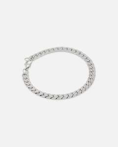 Clothing: Saint Morta Flat Cuban Snake Bracelet Stainless Steel