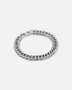 Saint Morta 12mm Double Link Bracelet White Gold