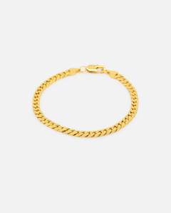 Saint Morta Flat Faced Curb Bracelet Gold