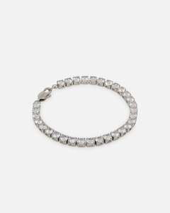 Saint Morta Round Cut Tennis Bracelet Iced White Gold