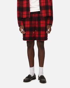 XXIII Plaid Ball Shorts Red