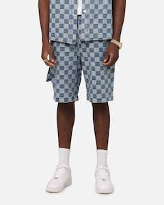 XXIII Checker Board Jort Blue