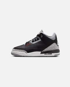 Jordan Kids' Air Jordan 3 Retro (GS) "Black Cement" Black/Fire Red-Cement G…