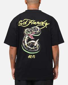 Ed Hardy Rattlesnake Reign T-Shirt Black