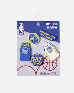 Crocs X NBA Golden State Warriors 5 Pack Jibbitz Charms Multi