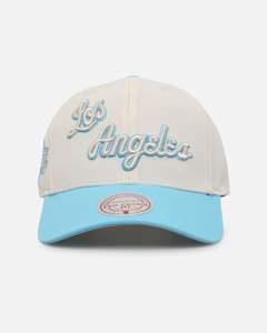 Mitchell & Ness Los Angeles Lakers 'Sky Blue' Pro Crown Snapback White Cream/Blue