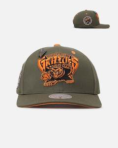 Clothing: Mitchell & Ness Vancouver Grizzlies 'Harmony Of Hues' Pro Crown Snapback Olive/Orange