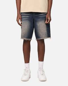 Saint Morta Baggy Denim Shorts Indigo Denim