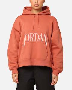 Jordan Women's Brooklyn Fleece Pullover Hoodie Dusty Peach/Sail