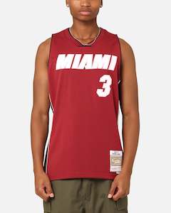 Mitchell & Ness Miami Heat Dwyane Wade 'Love & Devotion' Swingman Jersey Dark Pink