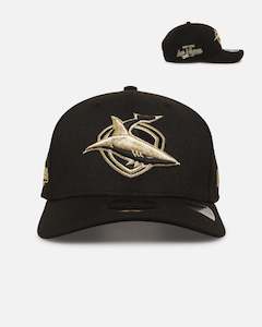 New Era Cronulla Sutherland Sharks '2025 NRL Vegas Round' 9SEVENTY Stretch Snapback Black/Gold