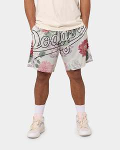 Majestic Athletic Los Angeles Dodgers Digi Floral Camo Shorts Vintage White