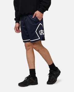 Carre Fold Mesh Basketball Shorts Navy/White