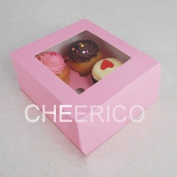 4 pink cupcake window box ( $1.85/pc x 25 units)