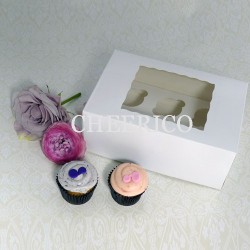 6 window mini cupcake box ($1.85/pc x 25 units)