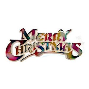 Road construction, repair or sealing: Merry Christmas - Plaque (Rainbow)