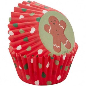 100pc  Mini Baking cups- Gingerbread Man