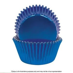 390 Baking Cups (Mini Cupcakes) - Foil Blue  (72 pack)