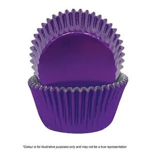 390 Baking Cups (Mini Cupcakes) - Foil Purple (72 pack)