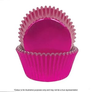 390 Baking Cups (Mini Cupcakes) - Foil Pink  (72 pack)