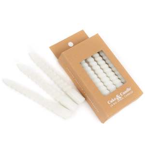 Candles - White Large Spiral 10cm (Pack of 10)