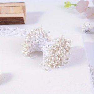 Road construction, repair or sealing: Flower Stamens - Matte White Medium