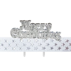 Stars Ribbon & Motto Kit White & Silver