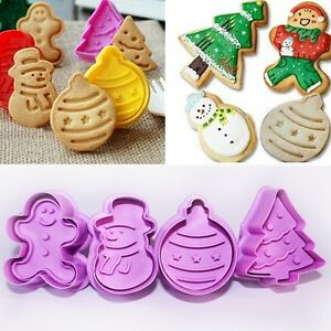 Road construction, repair or sealing: Plunger Cutters - Christmas (set of 4)