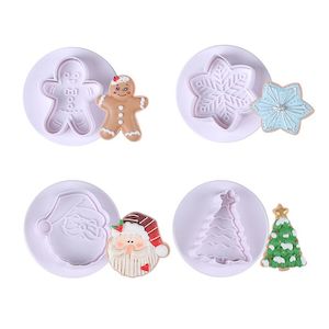 White Plunger Cutters - Christmas (set of 4)