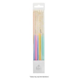 Candles - Wish Tall Pastel Candles - 15cm (Pack of 12)