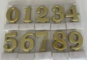 Gold Number Candles (0-9) - 6.5cm