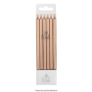 Candles - Rose Gold - 12cm (pack of 12)