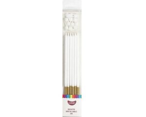 GoBake Super Tall 18cm Gold Glitter Candles (pack of 12)