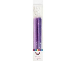 GoBake Super Tall 18cm Ombre Purple Orchid Candles (pack of 12)