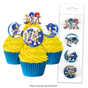 Road construction, repair or sealing: Wafer Cupcake Toppers - Sonic the Hedgehog (16)