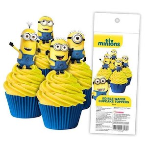 Road construction, repair or sealing: Edible Wafer Toppers - Minions (Pack of 16)