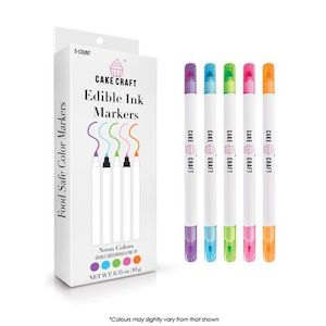 Cake Craft Edible ink markers NEON COLOURS | 5 PACK