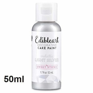 Sweet Sticks Edible Paint - Metallic Light Silver - 50ml