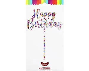 Cake Topper - Happy Birthday (Rainbow Classic)