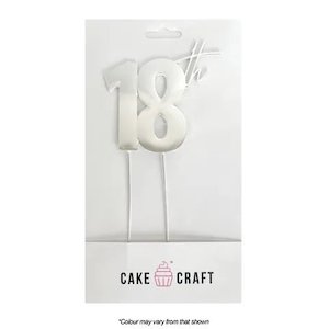 Cake Topper - Silver Metal Cake Topper 18th