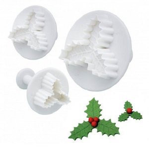 Plunger Cutters - Holly 3 Leaf (set of 3)