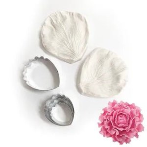 Peony Cutter Set including double veiner (Set of 4)