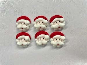 Santa Face - Pack of 6 (3cm)